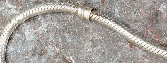 Stunning Sterling Silver Pandora bracelet snake c… - image 4