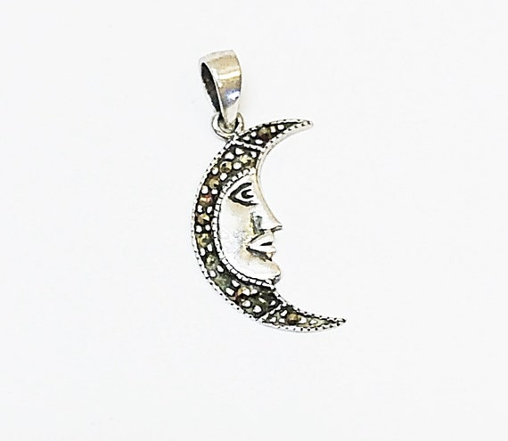 Sterling half moon pendant - image 1