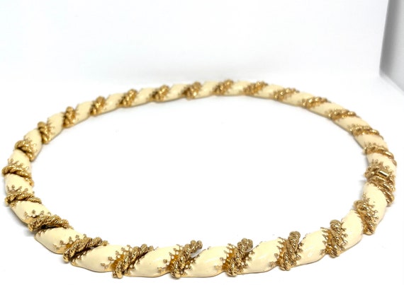 Women’s Golden Bib Necklace/ Choker. #2440 B1 - image 1