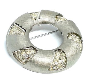 Silver Women’s Brooch with crystals. # 2430