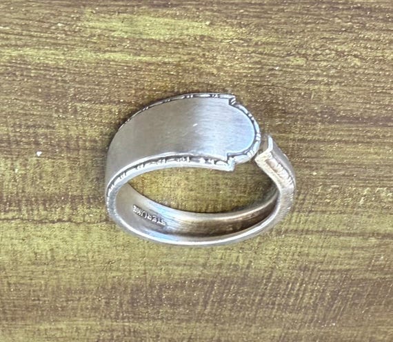 Handmade sterling silver spoon statement ring siz… - image 1