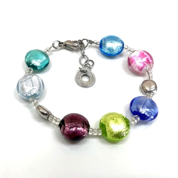 ANTICA MURRINA VENEZIA Bracelet Multicolored stones 8 inches long