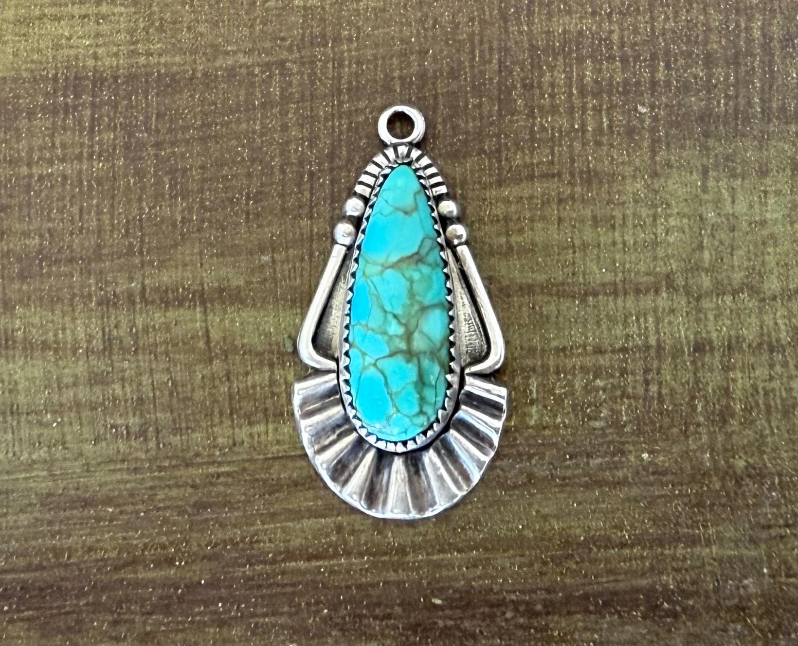 VINTAGE ANTIQUE AUSTRALIAN Sterling Silver Large Dendritic Moss Agate