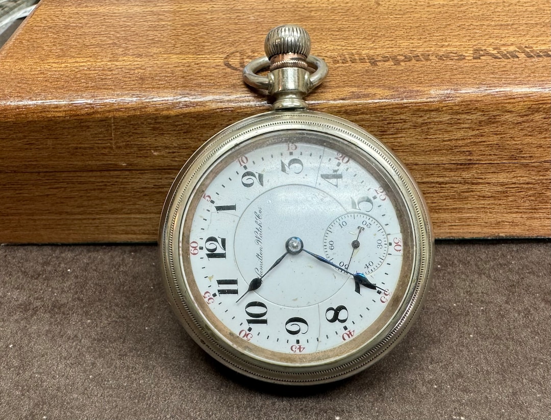 1900 Rugat Watch Antique 1900s Hamilton Watch Co Railroad Pocket Watch Works.#2800wb ...