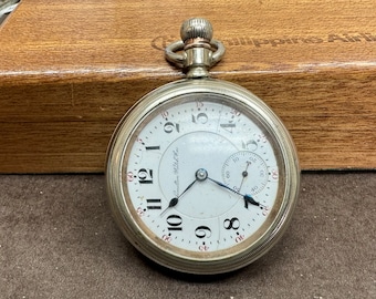 C. 1902 Ornate Hamilton Watch Co. RAILROAD Pocket Watch  display picture 1