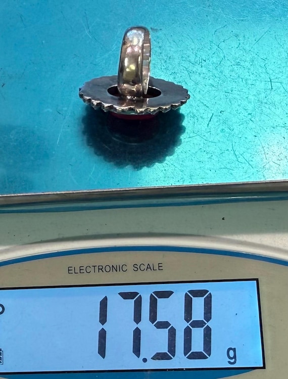 Big statement handmade sterling silver ring size … - image 11