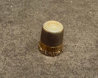 Vintage vermeil thimble.#2631GB.Free shipping!!!