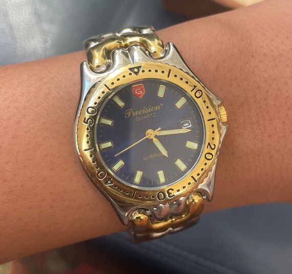 Two tone precision quartz by Gruen.#3049WB.Free shipping!!!