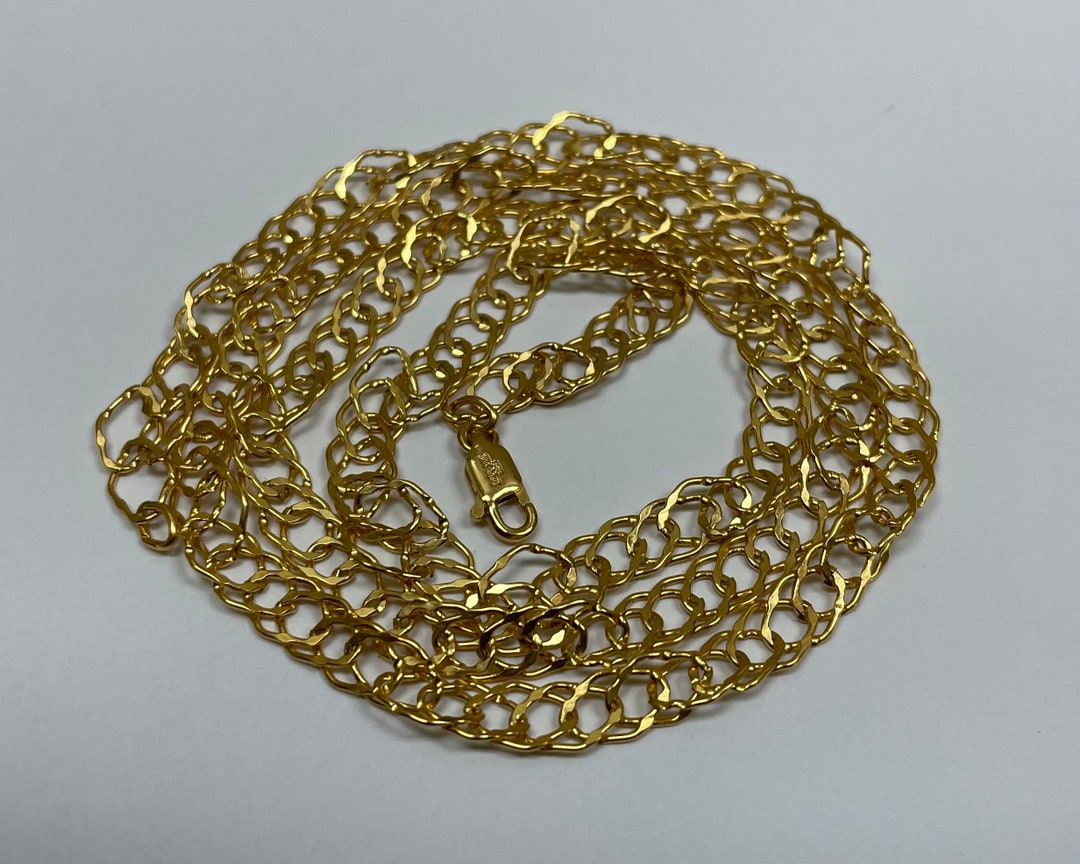 14k Gold Over Sterling Silver Modern Fancy Twist 22” Inch