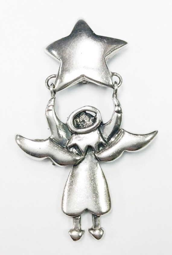 Stunning Sterling Silver Angel Pendant by Carol He