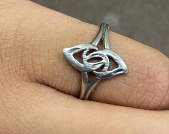 Vintage Navajo Sterling Silver Round Hematite Ring Size 6