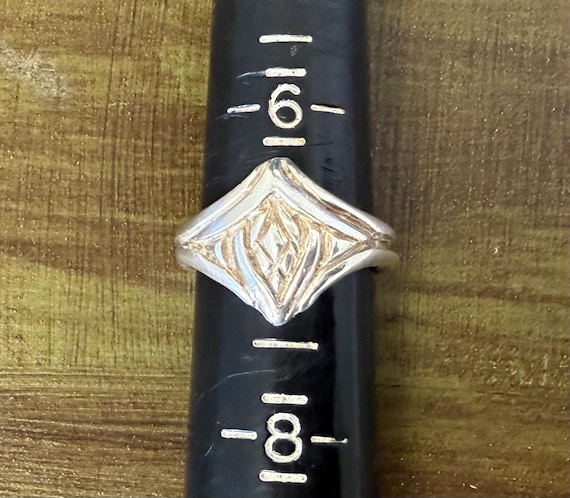 Handmade solid sterling silver ring size 7 unisex… - image 1