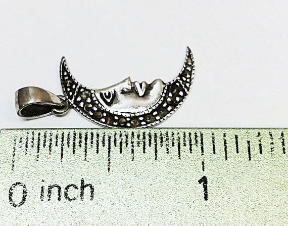 Sterling half moon pendant - image 6