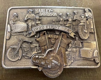 Harley Davidson Skull Silvertone Belt Buckle 2005 Harley Davidson Motorcycle ~ Willie G ~ .925 Sterling Silver  main image 3