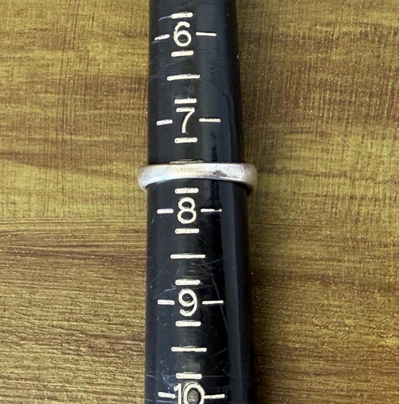 Sterling silver rectangular signet ring size 7.5.… - image 9