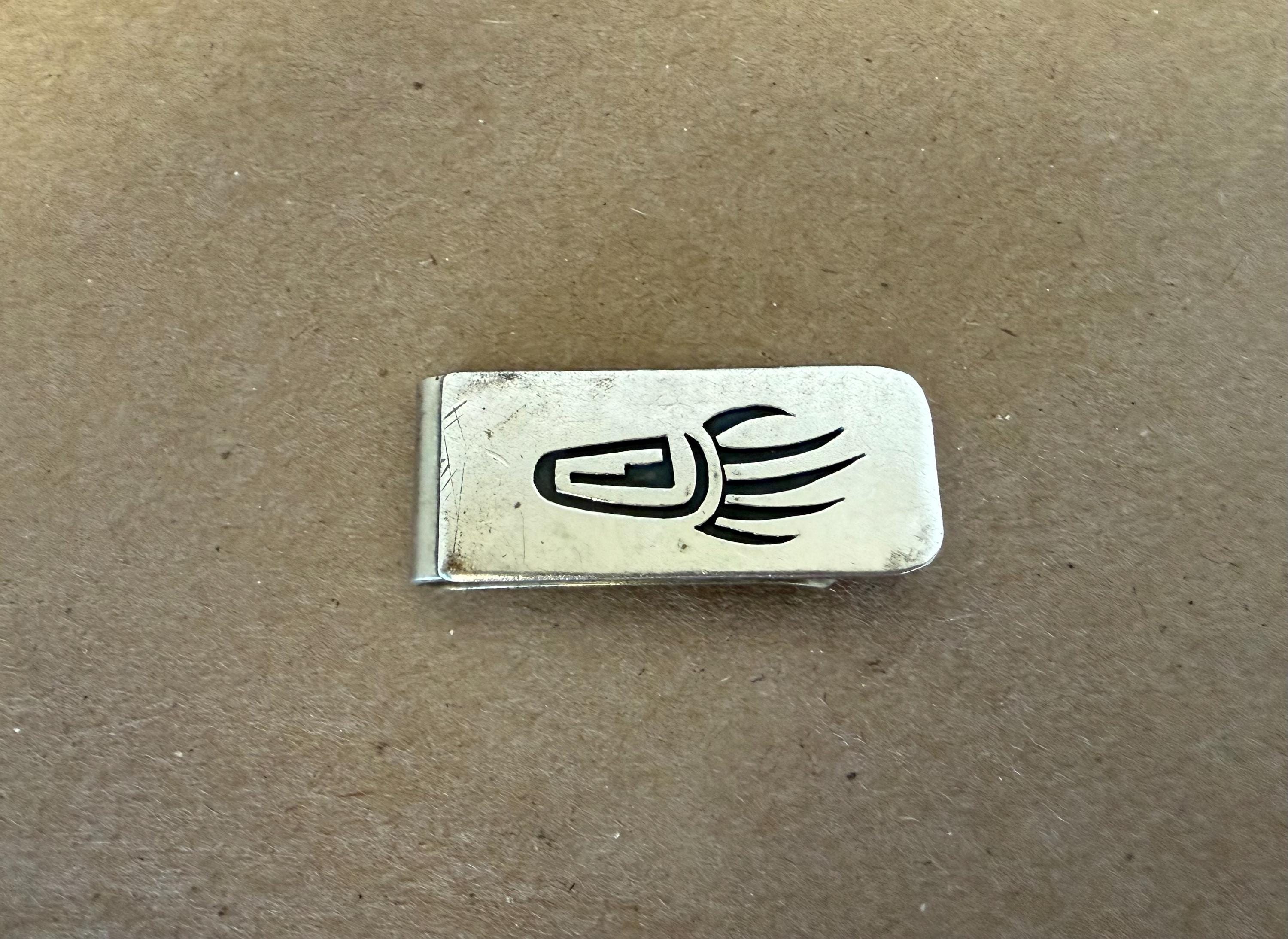 小物 Hopi Alde Qumyintewa Money Clip Amazon.com: Hopi Sterling Silver Money Clip Featuring Turtle