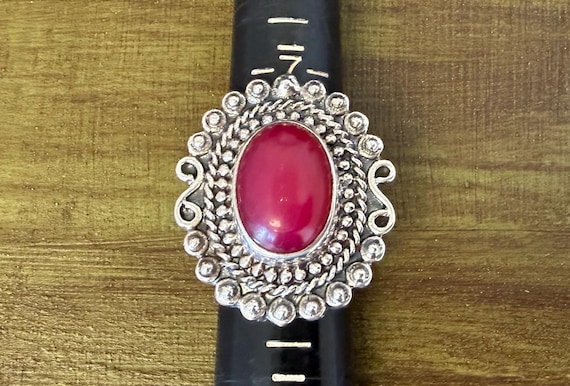 Big statement handmade sterling silver ring size … - image 5