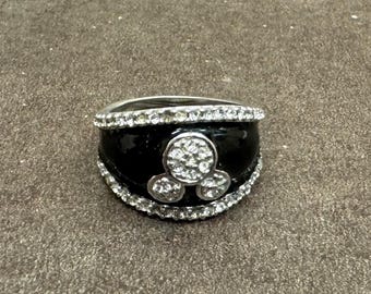 Vintage Sterling Silver Marcasite Judith Jack Disney Mickey Mouse