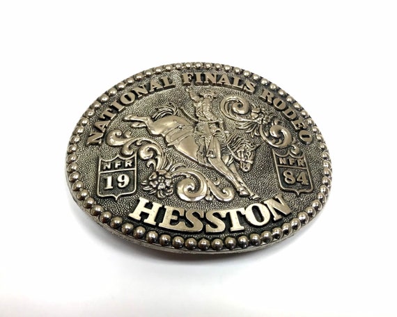 1984 Vintage Hesston National Finals Rodeo Belt Buckle NOS FREE SHIPPING 1984 Vintage Hesston National Finals Rodeo Belt Buckle NOS FREE SHIPPING