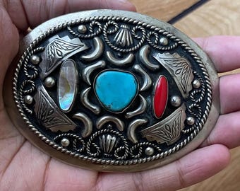 Abalone & Alpaca Longhorn Steerhead Belt Buckle - Etsy display picture 2