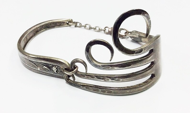 Stunning Sterling Silver unique Fork braclet handmade