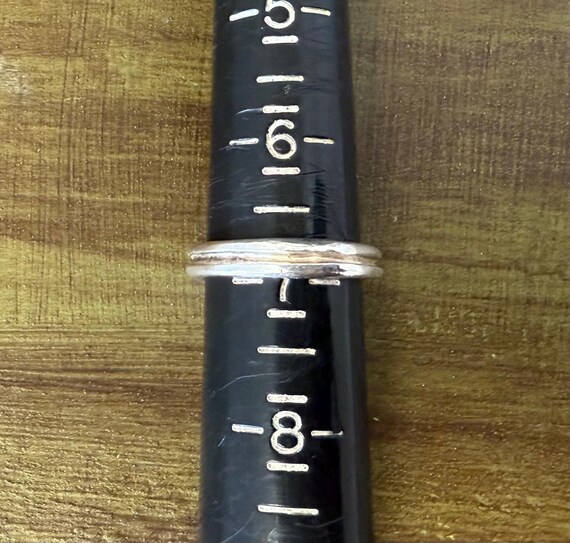 Handmade solid sterling silver ring size 7 unisex… - image 6