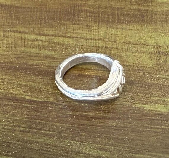 Handmade solid sterling silver ring size 7 unisex… - image 3