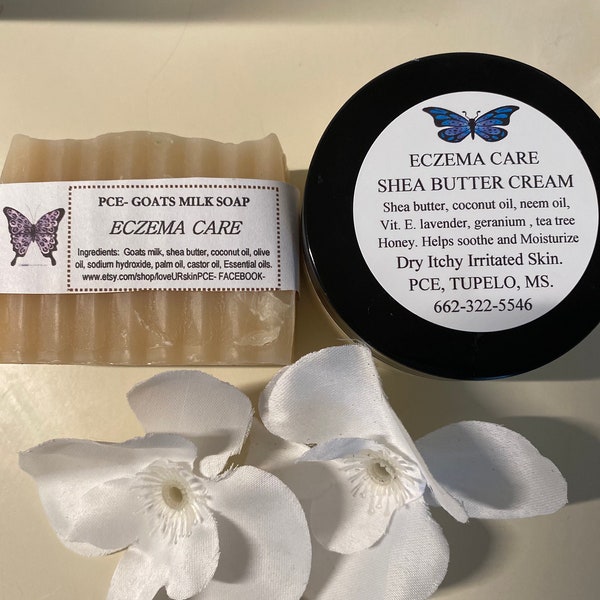 Organic Eczema cream and goats milk combo toddlers, babies and adults.