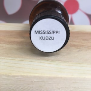 May include: A brown glass bottle with a white label that reads "MISSISSIPPI KUDZU".