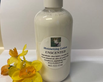 Unscented Goat Milk Lotion with Shea Butter, Coconut Oil for Dry Skin