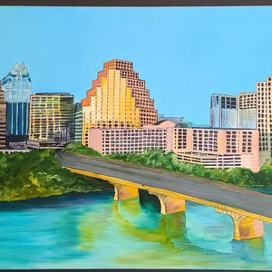 COMMISSION City Skyline Painting