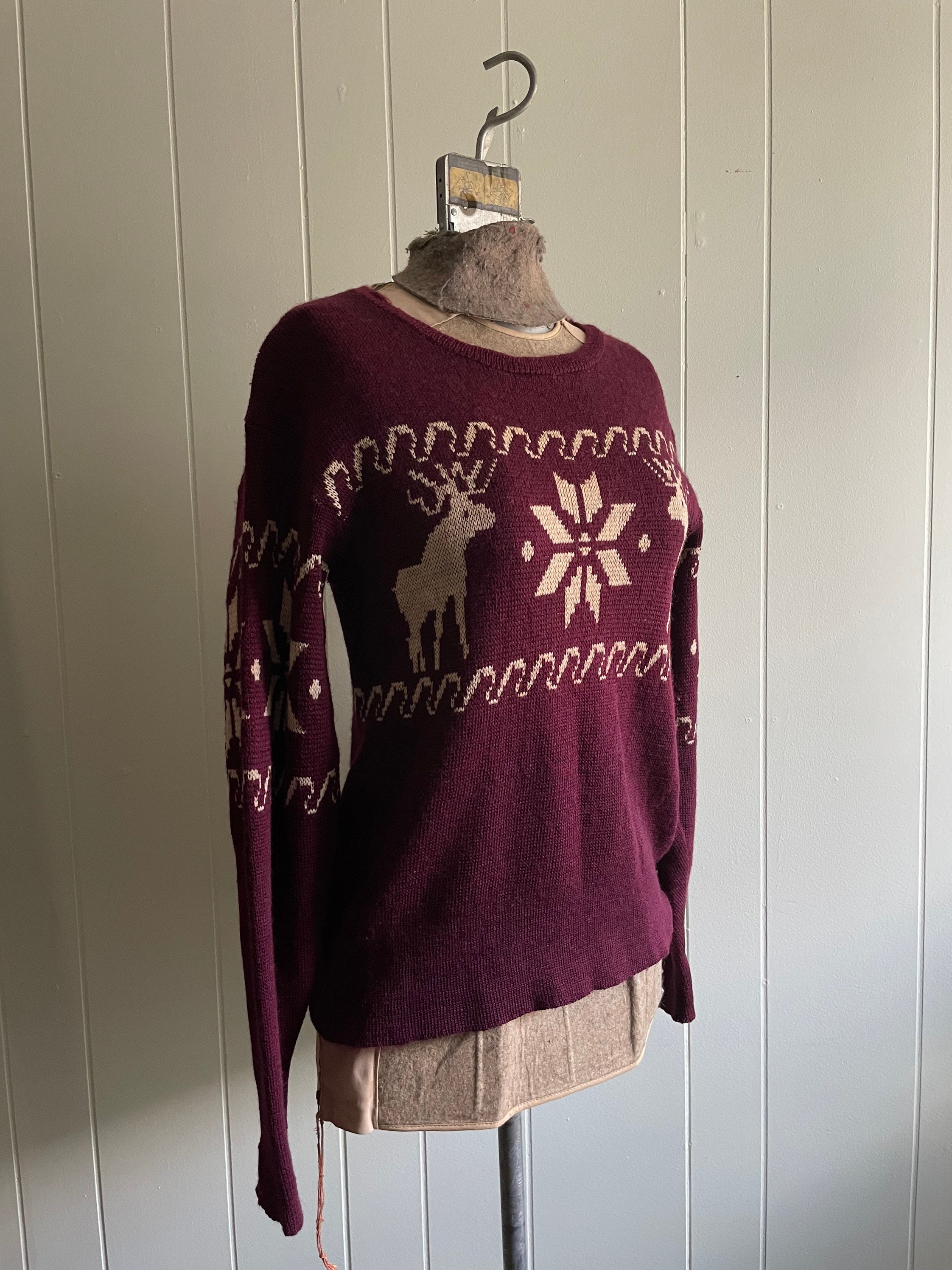 1940s 100% Wool Indian Brand Reindeer 