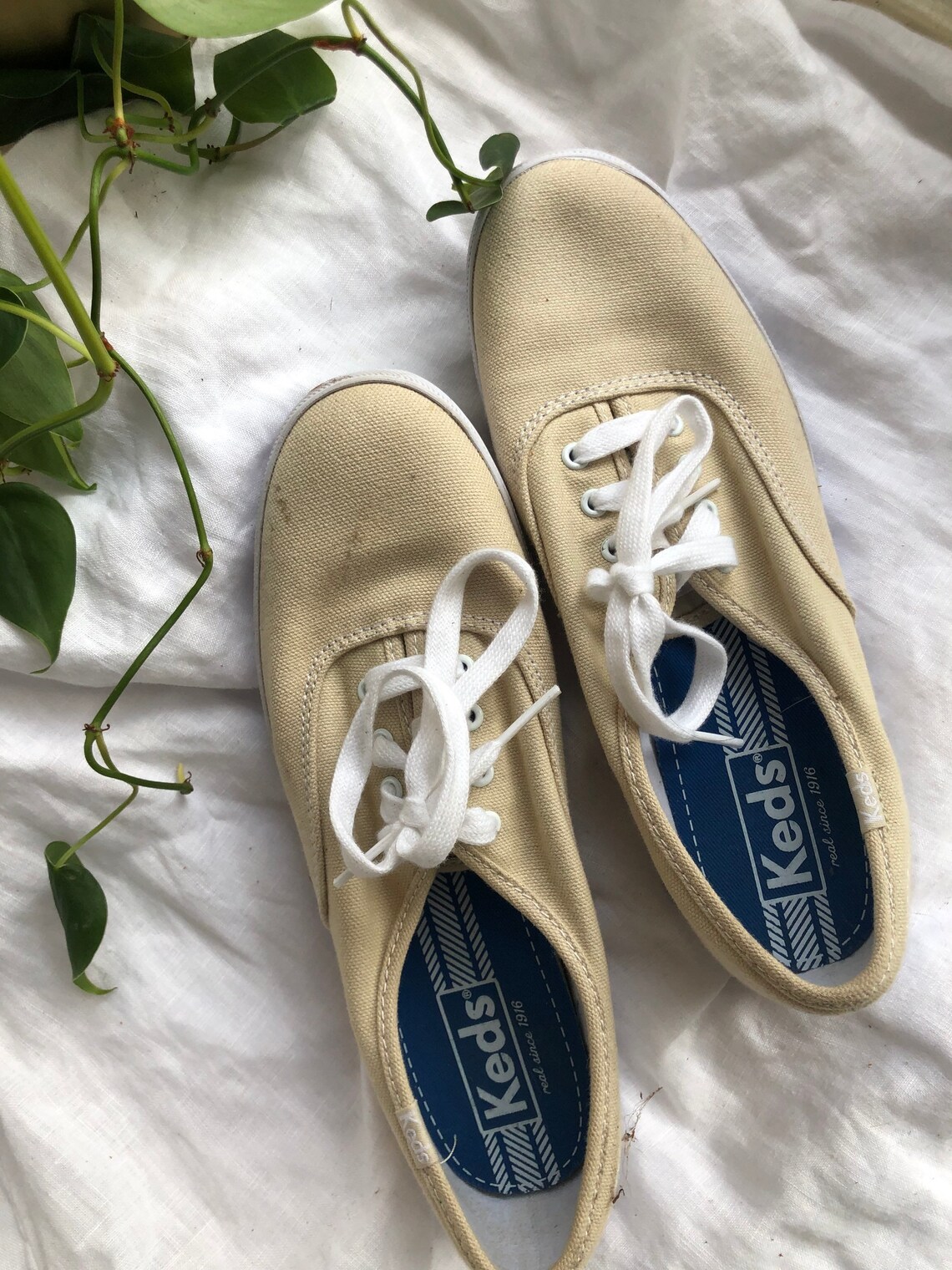 Vintage 1990s Keds Tennis Shoes Size 6.5 Beige Off White Like Etsy