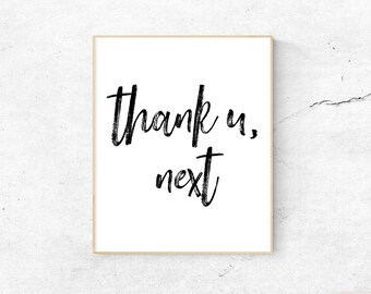 Ariana Grande Thank U Next Thank You Next Lyricsquote Etsy