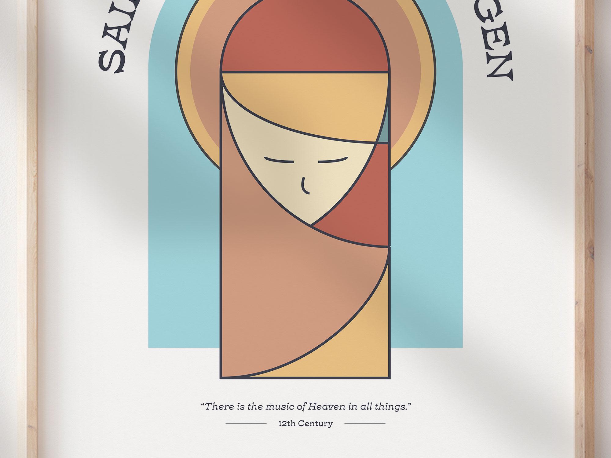 Hildegard of Bingen Quote Print Icon – Catholic Saint Wall Art – Music ...