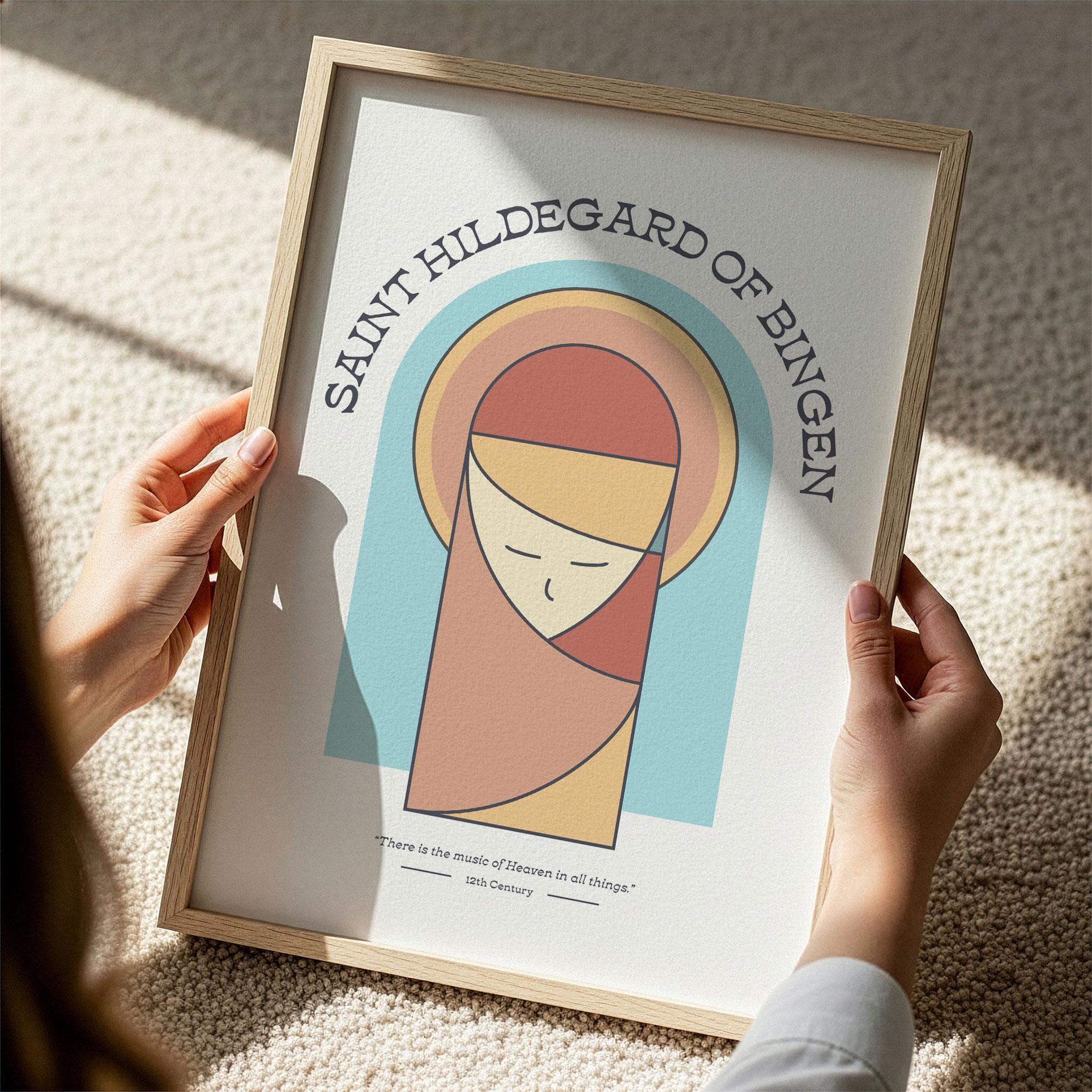 Hildegard of Bingen Quote Print Icon – Catholic Saint Wall Art – Music ...