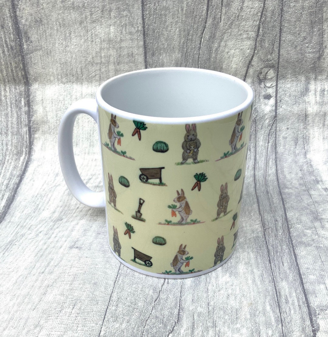 Mug, Rabbit Mug, Rabbit, His and Hers Gift, Ceramic Mug, Kitchenware ...