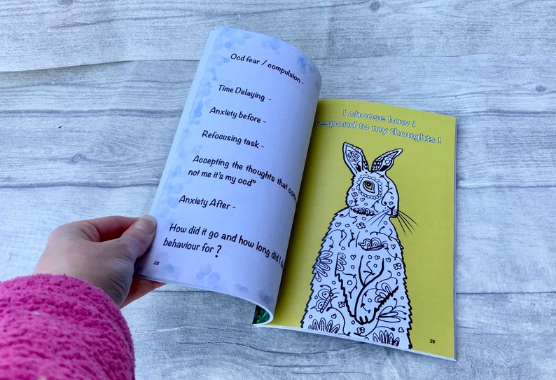 Ocd, journal, self help book, isolation gifts, anxiety, ocd awareness, self care, planner, ocd help, diary, colouring book, anxiety help image 9