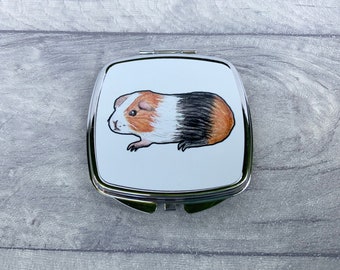 New, compact mirror, guinea pig, makeup mirror, pocket mirror, mirror, guinea pig gifts, Christmas gifts, gifts for her, small gift