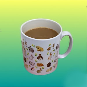 Mug, rabbit mug, rabbit, easter gift, ceramic mug, kitchenware, coffee mug, funny mug, kitchen, drinkware, bunny rabbit gifts, bunny