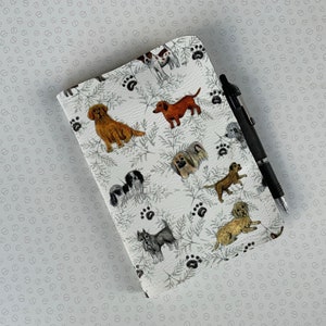 Dog/ notebook cover/ A6 notebook/ dog lover gifts/ isolation gifts/ diary cover/ book sleeve/ notebook/ journal/ handmade/ unique/ dog gift