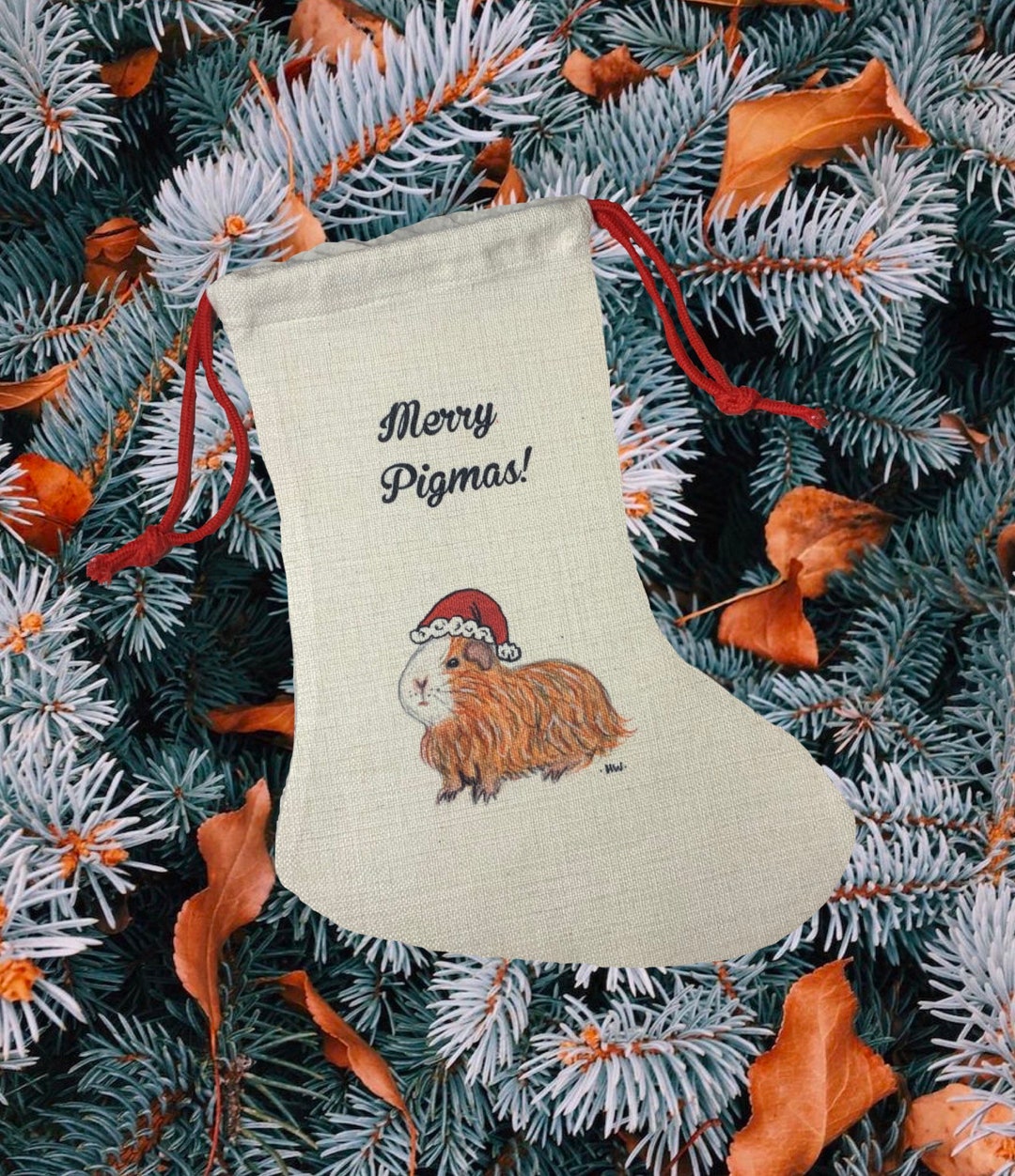 Guinea Pig Christmas Stocking Handmade Christmas Stocking Etsy