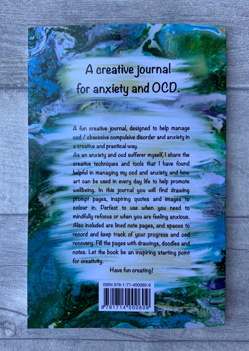 Ocd, journal, self help book, isolation gifts, anxiety, ocd awareness, self care, planner, ocd help, diary, colouring book, anxiety help image 3