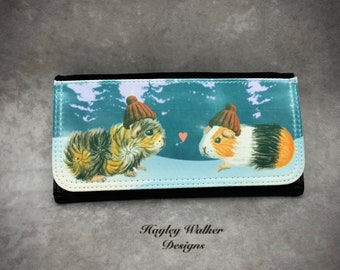 Guinea pig, wallet, purse, card holder, ladies wallet, guinea pig gifts, large wallet, coin purse, ladies purse, Christmas gifts, cavy, slim