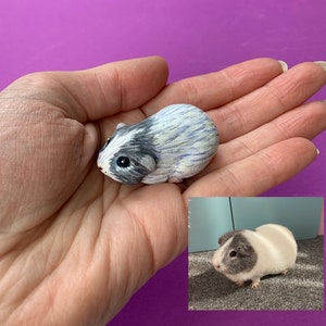 Custom guinea pig sculpture, guinea pig ornament, guinea pig gifts, pet loss gift, miniature ornament, pet portrait, personalised pet, cavy