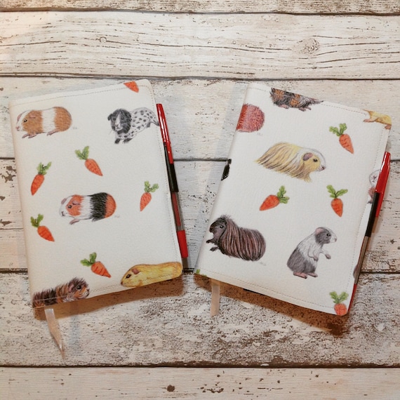 guinea pig/ notebook cover/ A6 notebook/ guinea pig gifts/ Birthday gift/ diary cover/ book sleeve/ notebook/ journal/ handmade