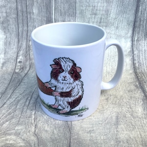 Taza, taza de conejillo de indias, conejillo de indias, regalo para él y para ella, taza de cerámica, utensilios de cocina, taza de café, taza divertida, cocina, vajilla, regalos de conejillo de indias