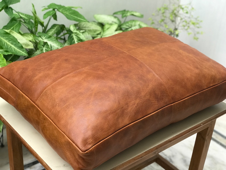 Customized Genuine Leather Seat Cushion Cover Personalized Etsy