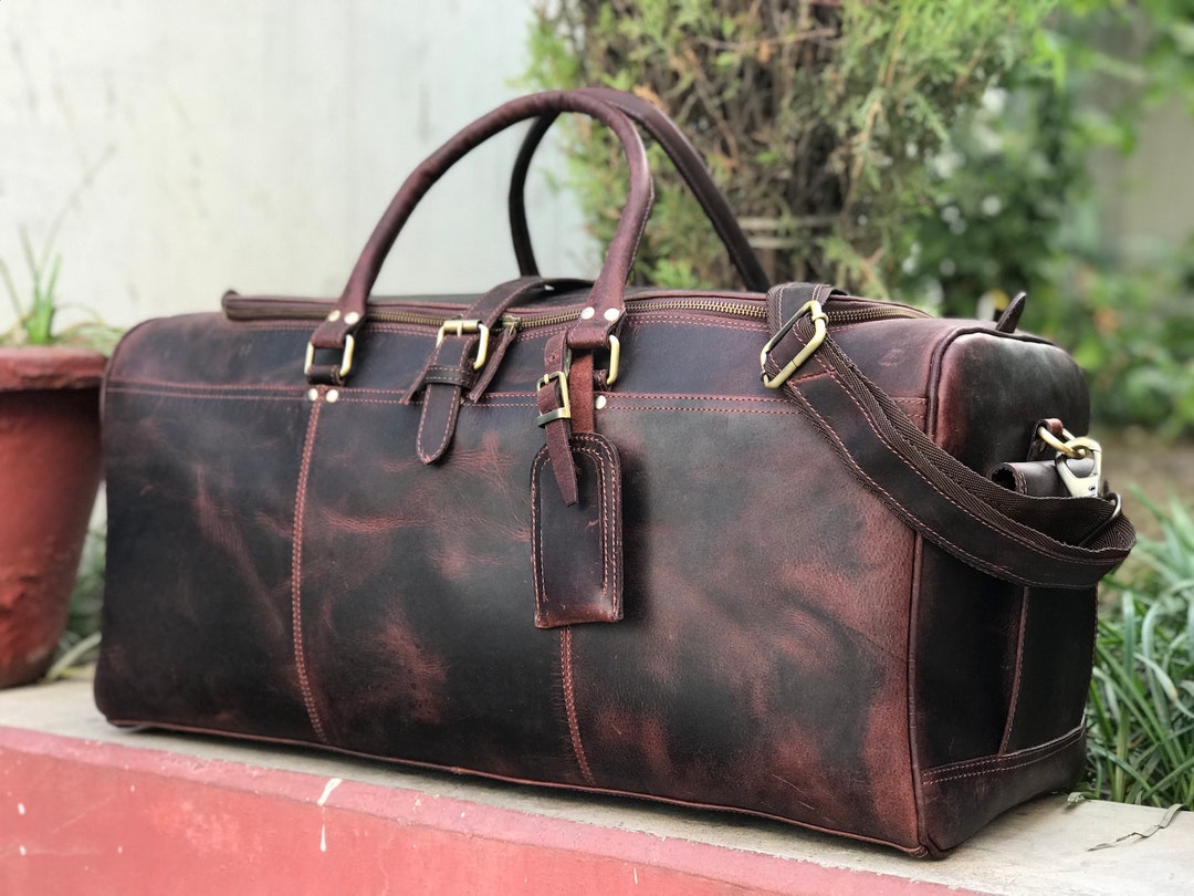 Christmas Gifts Leather Travel Gifts for Dad Duffle Bag Men - Etsy