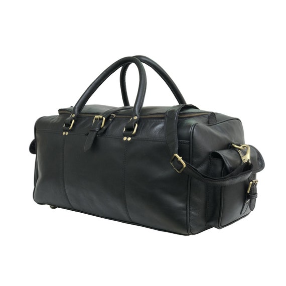 soft leather duffle bag